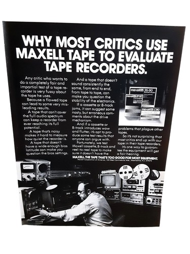 1978 maxell recording tape - maxell,