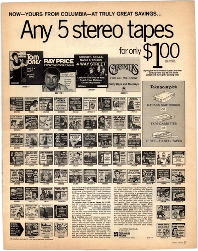 Columbia tape club magazine - tape, ad
