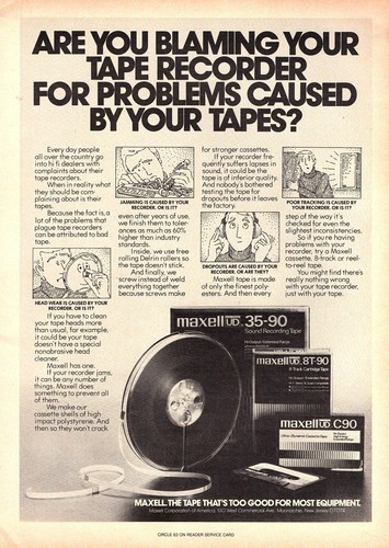 Vtg 70s maxell - maxell, tape