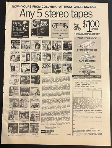 Vtg 1970s columbia house - ad-columbia,